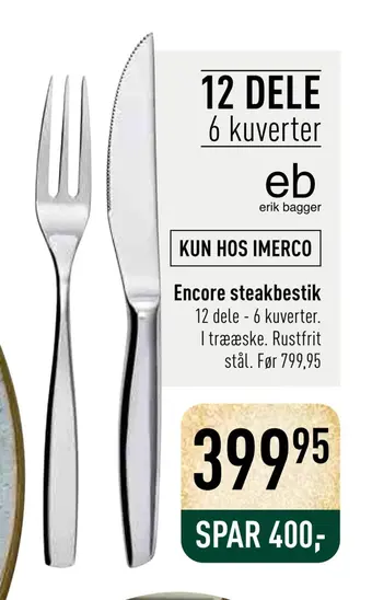 Imerco Encore steakbestik tilbud
