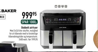 Imerco Dobbelt airfryer tilbud
