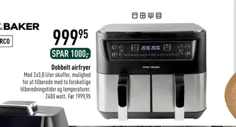 Imerco Dobbelt airfryer tilbud