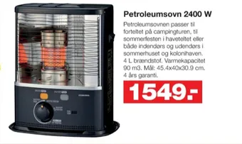 Bauhaus Ukendt petroleumsovn tilbud