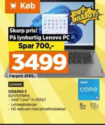 Power Lenovo bærbar pc tilbud