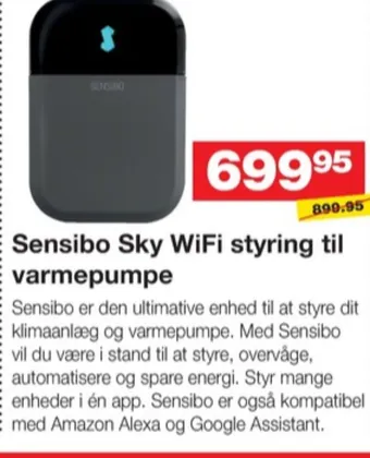 Bauhaus Sensibo wifi styreenhed tilbud