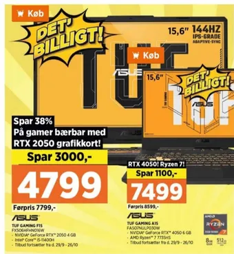 Power Asus bærbar pc tilbud