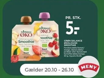 Netto Grøn balance økologisk smoothie tilbud