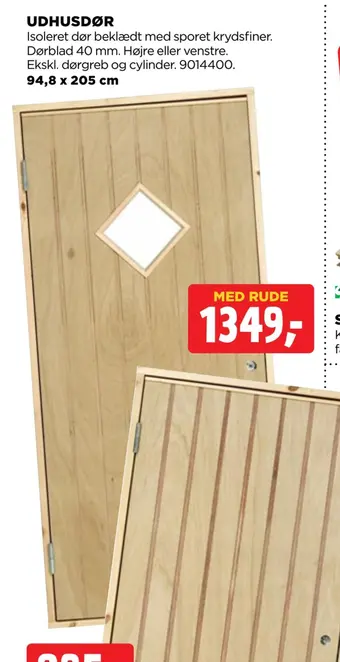 jem & fix Udhusdør tilbud