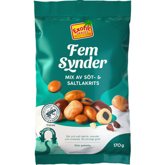 Motatos Exotic snacks | fem synder sød- & saltlakrids | slik & snacks > nødder & naturslik tilbud