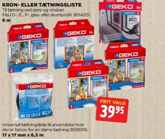 jem & fix Geko tætningsliste tilbud