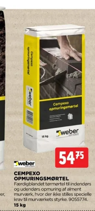 jem & fix Weber mørtel tilbud