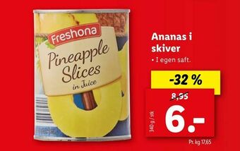 Ananas i skiver