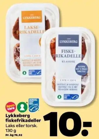 Netto Lykkeberg Fiskefrikadeller 130 g tilbud