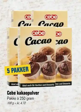 Otto Duborg Cebe kakaopulver tilbud