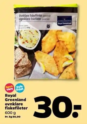 Netto Royal Greenland Ovnklare Fiskefileter 600 g tilbud