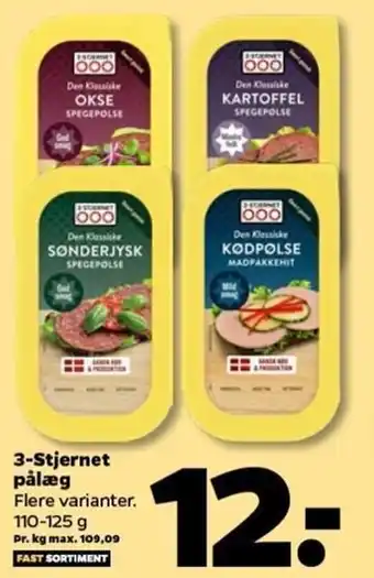 Netto 3-Stjernet Pålæg 110-125 g tilbud