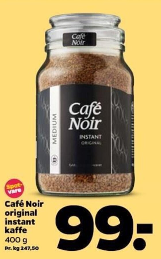 Cafe Noir Original Instant Kaffe 400 g tilbud hos Netto