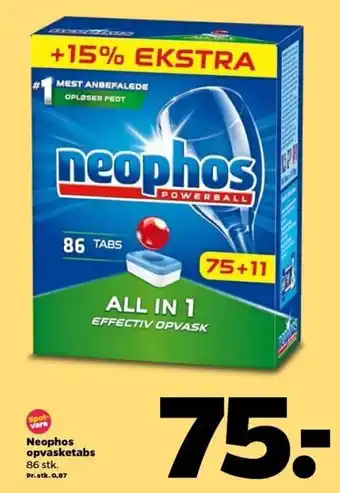 Netto Neophos Opvasketabs 86 stk. tilbud