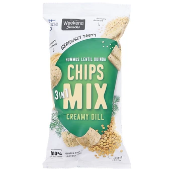 Weekend snacks | 2 x linse chips m. dild | slik & snacks > chips & snacks