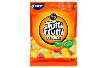 Rema 1000 Tutti frutti original, 120 g tilbud