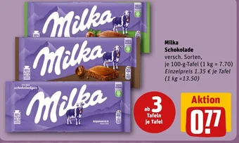 REWE DE Milka Schokolade tilbud