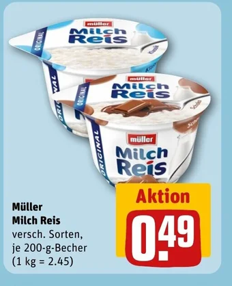 REWE DE Müller Milch Reis tilbud