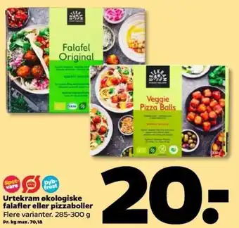 Netto Urtekram Økologiske Falafler eller Pizzaboller 285-300 g tilbud