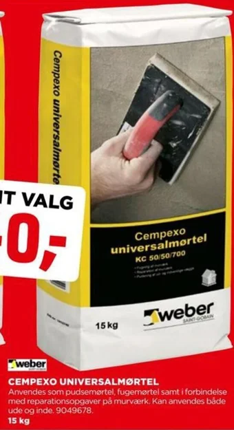 jem & fix CEMPEXO UNIVERSALMØRTEL tilbud