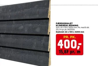 FÆRDIGMALET KLINKBEKLÆDNING