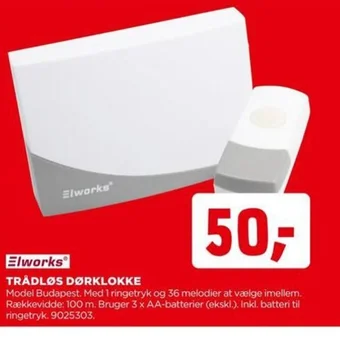 jem & fix TRÅDLØS DØRKLOKKE tilbud