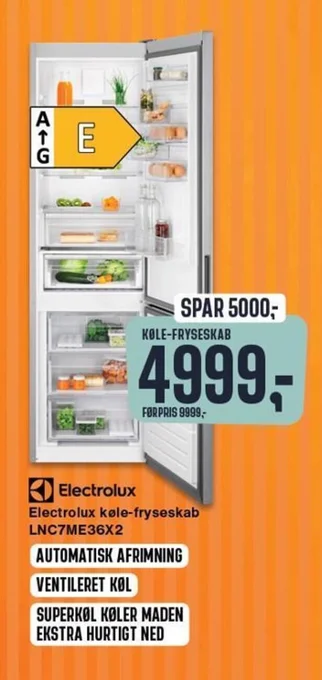 Skousen Electrolux køle-fryseskab LNC7ME36X2 tilbud