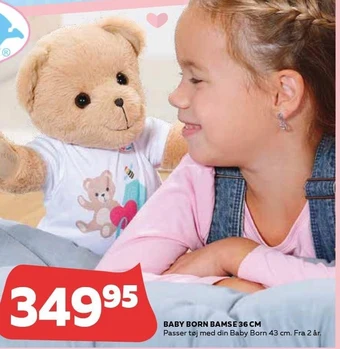 Baby born bamse 36 cm