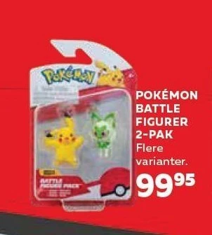 Legekæden Pokémon battle figurer 2-pak tilbud