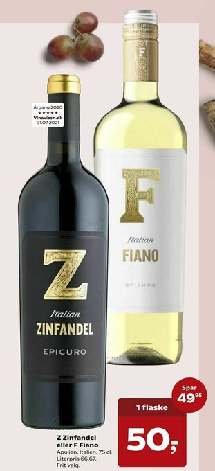 Dagli'Brugsen Z Zinfandel eller F Fiano tilbud