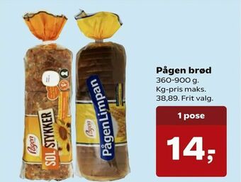Dagli'Brugsen Pågen brød tilbud