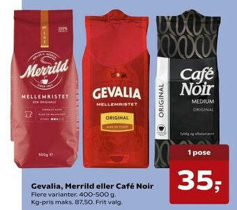 Kvickly Gevalia, Merrild eller Café Noir tilbud