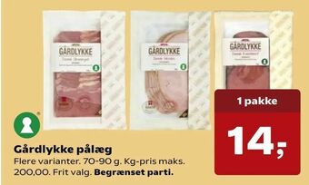 Kvickly Gårdlykke pålæg tilbud