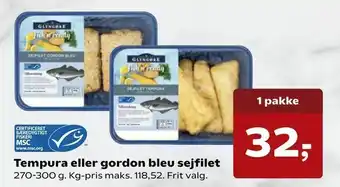 Tempura eller gordon bleu sejfilet