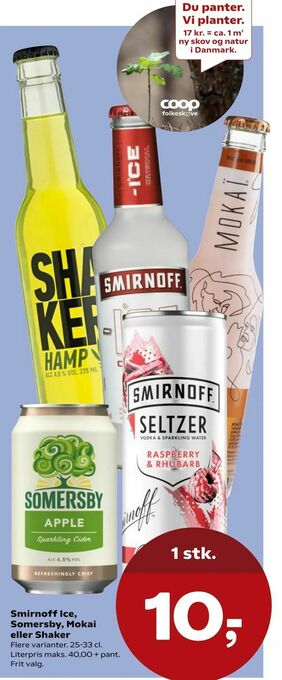 Kvickly Smirnoff Ice, Somersby, Mokai eller Shaker tilbud