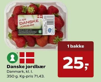 Kvickly Danske jordbær tilbud