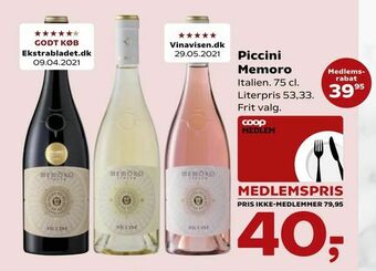 Kvickly Piccini Memoro tilbud
