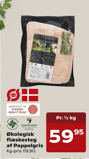 Kvickly Økologisk flæskesteg af Poppelgris tilbud