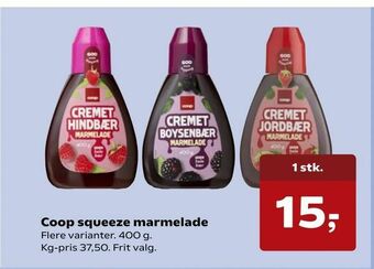 Kvickly Coop squeeze marmelade tilbud