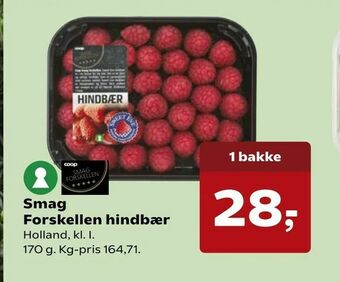 Kvickly Smag Forskellen hindbær tilbud