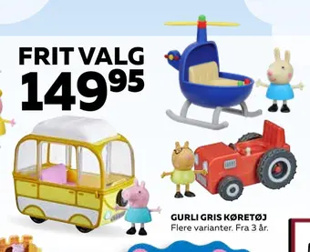 Legekæden Gurli gris køretøj tilbud