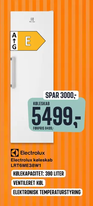 Skousen Electrolux køleskab lrt6me38w1 tilbud
