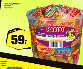 Calle Haribo merry christmas mini poser tilbud