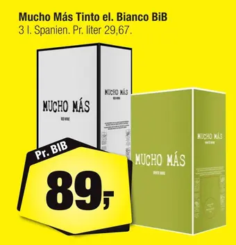 Calle Mucho más tinto el. bianco bib tilbud