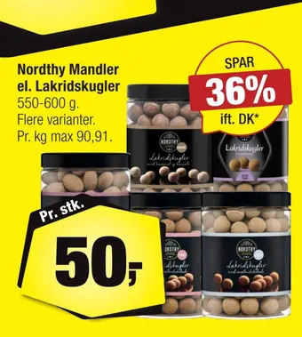Nordthy mandler el. lakridskugler