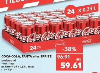 Kaufland COCA-COLA, FANTA eller SPRITE sodavand tilbud