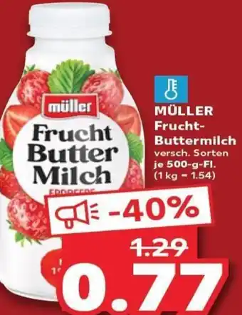 Kaufland MÜLLER Frucht-Buttermilch tilbud