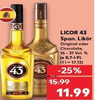 Kaufland LICOR 43 Span. Likör tilbud