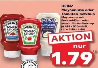 Kaufland DE HEINZ Mayonnaise oder Tomaten-Ketchup tilbud